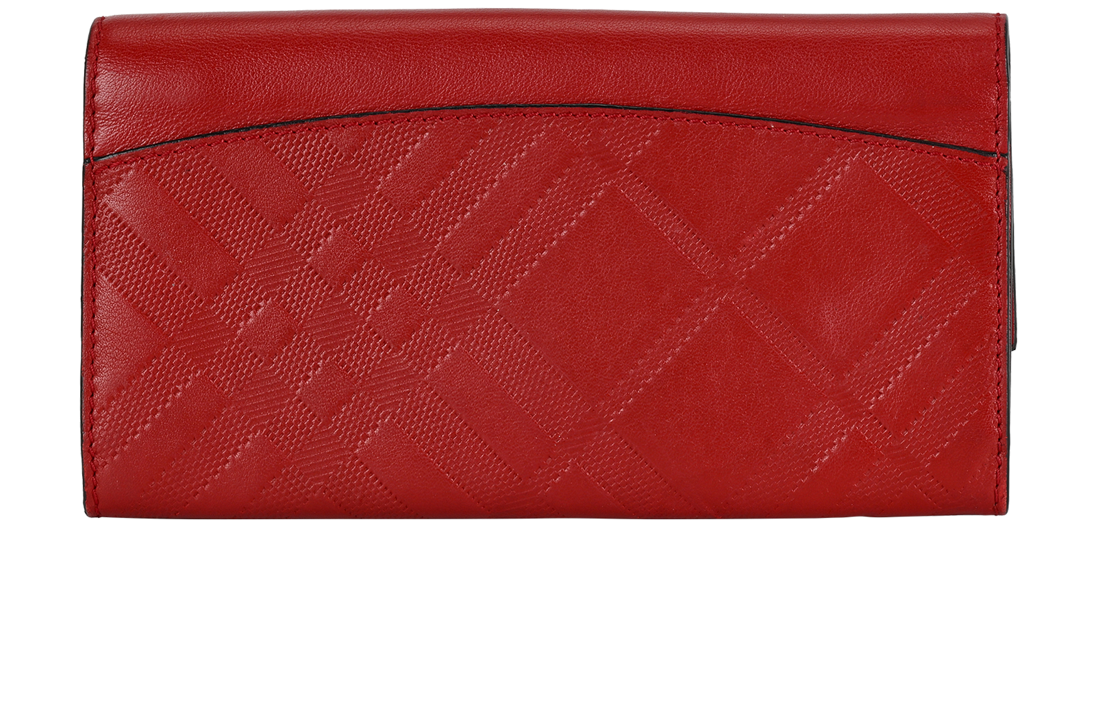 Burberry Embossed Continental Wallet, &pound;110, Accessories, Red, Leather, Back view